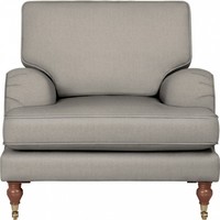 Schreiber Benwick Castor Chair - Tattersall Light Grey Sch5-1-7 Schreiber Benwick Castor Chair - Tattersall Light Grey Sch5-1-7