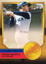 2012 Topps Golden Greats Mickey Mantle #GG-33 HOF NY Yankees Baseball Card 