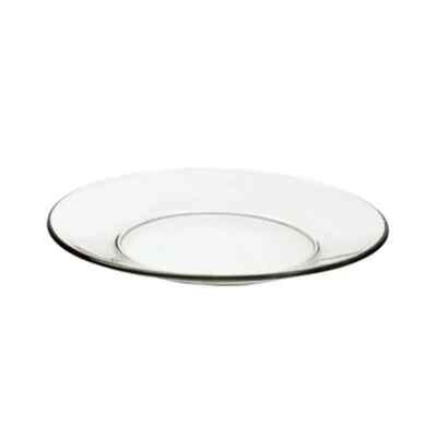 Anchor Hocking 842U Swedish Modern 8'' Clear Glass Luncheon Plate - 3 Doz