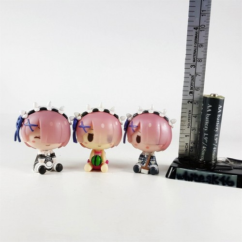 Re:Zero Ram Chokonokko Mascot Figure set Bandai Ichiban Kuji Anime From Japan - Picture 2 of 6