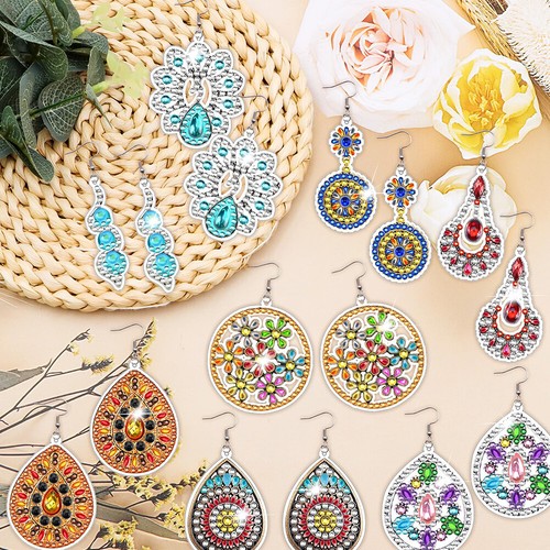 10 paia orecchini pittura diamanti boho diamante arte orecchini kit per adulti