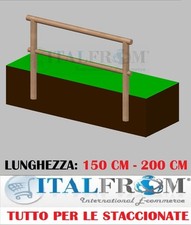 Staccionata Steccato Recinzione in Legno di Pino con Sella e 1 Foro a Interrare