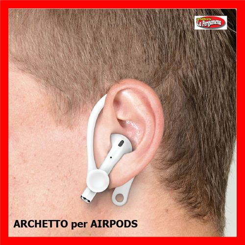 Clip anticaduta per auricolare Bluetooth AIR PODS TPU colore BIANCO | eBay