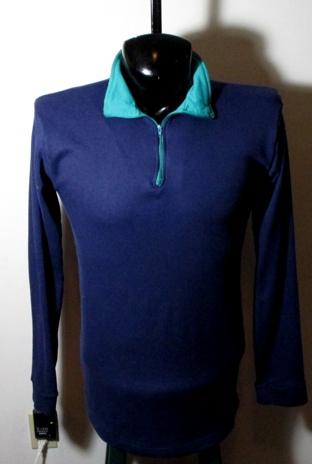 Men's REI Blue Long Sleeve Thermal 1/2 Zip Jersey Siz… Gem