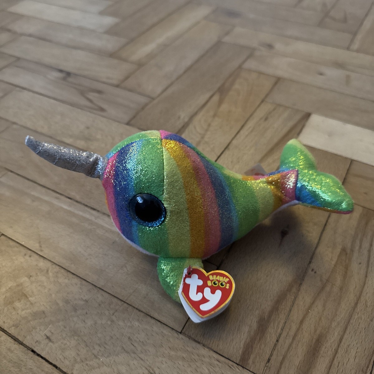 Small Narwhal Beanie Baby TY BEANIE BOOS Flippables Calypso The