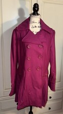 Delia*s Wool Pea Coat Winter Coat Pink Magenta New Without Tags Juniors Xl