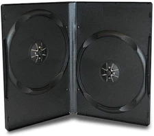 50 Pack Standard Black Double DVD Cases 14MM