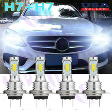 For Mercedes-Benz C250 C300 C350 - 4PC Combo Headlight High  Low Beam LED Bulbs