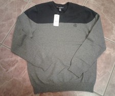 BROOKS BROTHER BOYS V NECK NAVY GRAY BLUE SWEATER Sz M 8-10 NWT