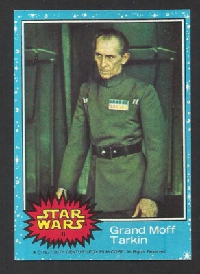 (CB7) GRAND MOFF TARKIN #8 Star Wars 1977 Topps Trading Card US ISSUE BLUE