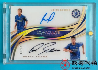 2020 Immaculate Chelsea Arjen Robben Michael Ballack DUAL Auto 3 