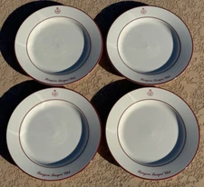 HOMER LAUGHLIN GGB BEVERLY HILLS RANGOON RACQUET CLUB 11" DINNER PLATES-SET OF 4