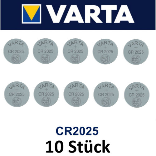 2025 Varta CR2025 Batterien Knopfzellen Knopfzelle Batterien MHD 2030 10 Stück - Bild 1 von 1