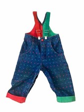 Oshkosh B Gosh Vestbak Overalls 24 Months USA Rare Suspender Color Cuff Shapes