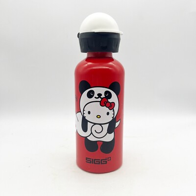 Sigg Hello Kitty Panda Water Bottle - Red/Black/white- Swiss Made - Sanrio 2014