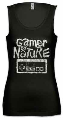 Gamer By Nature Damen Tank Top Fun Nerd Geek Gaming Games Computer Informatiker
