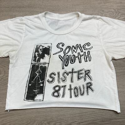 Sonic Youth Sister 87 Tour Reprint Crop Top Single Stitch Size