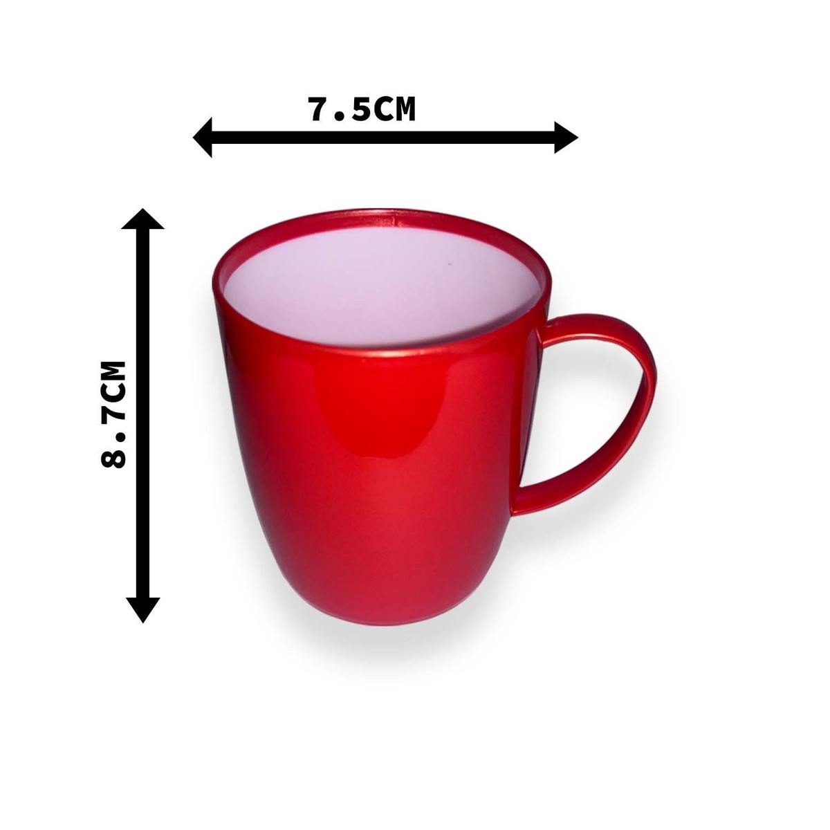 Plastic Coffee Mug with Handles Reusable Cups for Hot Cold Tea Camping  Travel