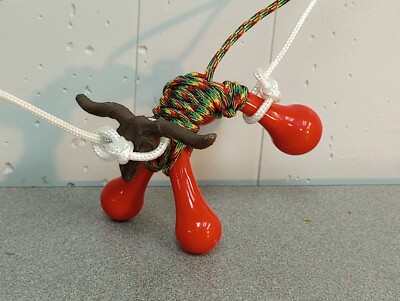 RASTA VIBES THERAPY CHICKEN - RED MASSAGE DUMMY w/ REGGAE WRAP + 2 ROOSTER CROWS