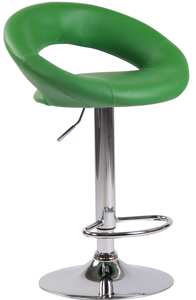 Tabouret de Bar Olinda Similicuir Piètement et repose-pieds Trompette en Métal - Photo 1/1