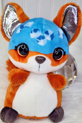 Nicidoos Ice Cube Fox 11  Plush FOX  ADORABLE EYES ! SEE PICS !! Shiny Ears NWOT
