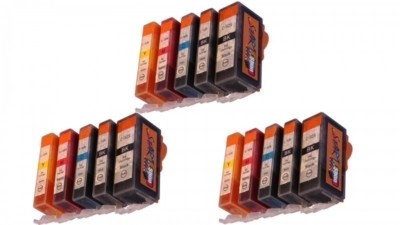 15 XL CHIP Patronen kompatibel zu Canon PGI 525 PGBK CLI 526 BK C M Y