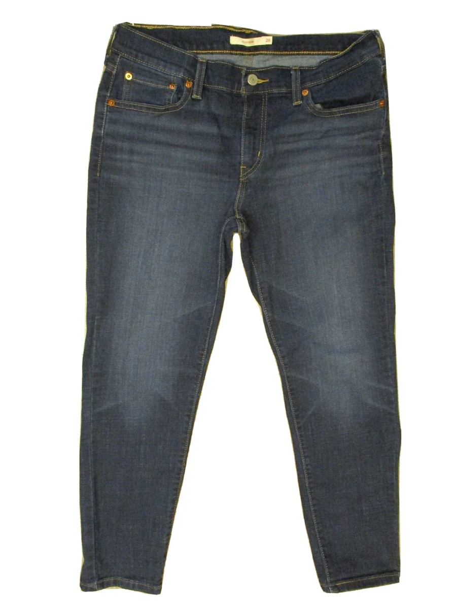 Levis Jeans Womens 28 x 26 Blue Boyfriend Relaxed Stretch Denim Straight leg