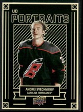 2022-23 UD Series 1 UD Portraits  #P-16 Andrei Svechnikov Carolina Hurricanes