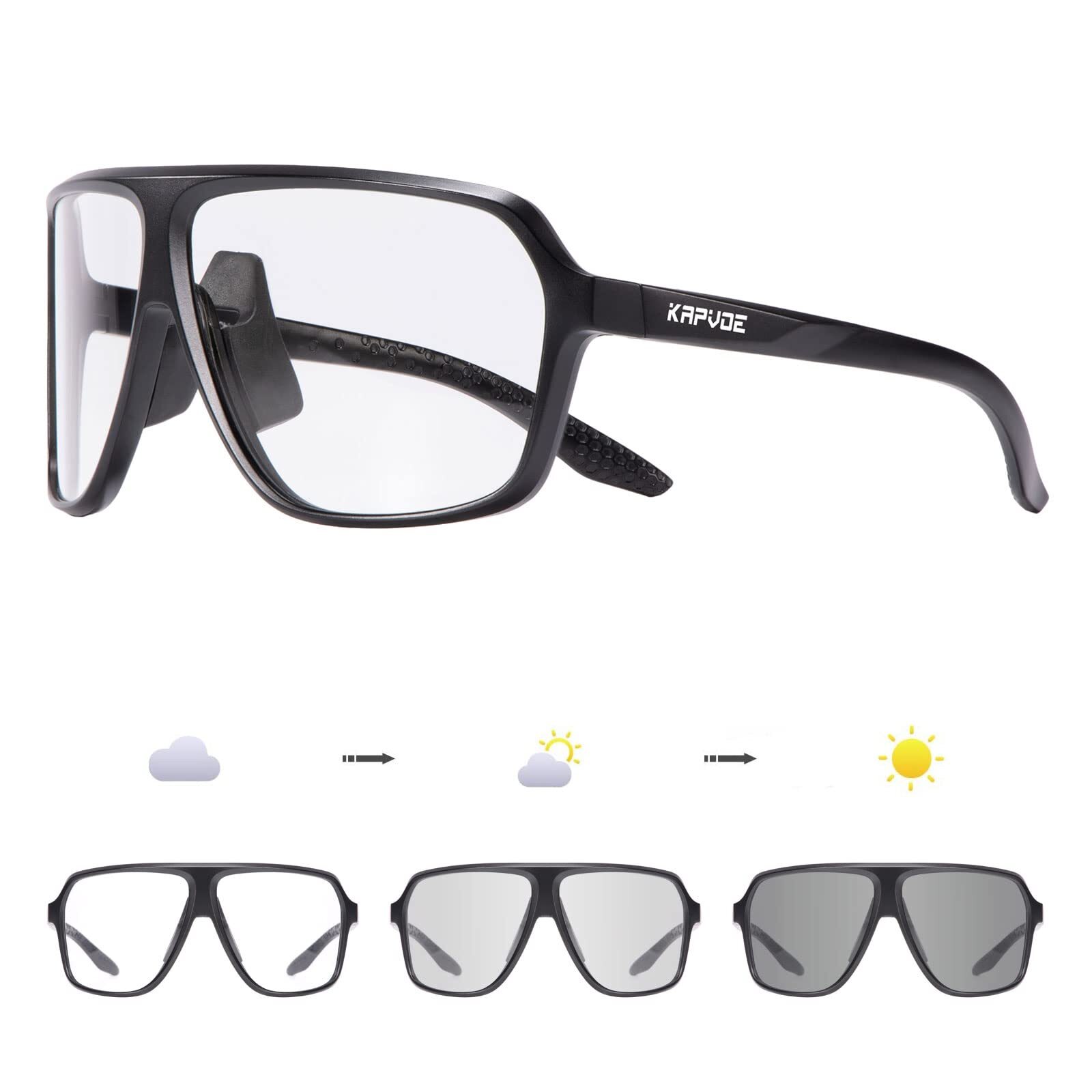 Photochromic Cycling Glasses for Men Women Sports Sunglasses MTB Biking Sungl...