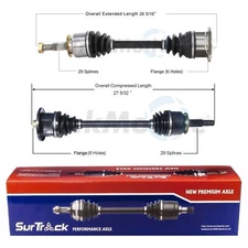 Pair of Rear CV Axle Shafts SurTrack Set for Nissan 240SX RWD 1989-1994