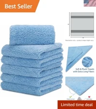 CARCAREZ 450 GSM Ultra-Soft Microfiber Towels for Polishing & Drying - Pack of 6