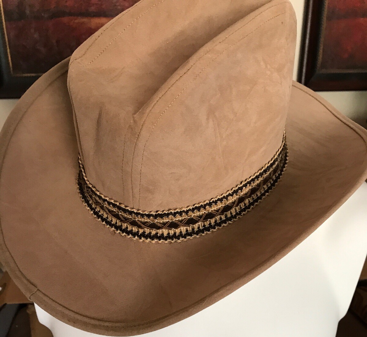 Men Large Cowboy Hat Tan Brand de Sind