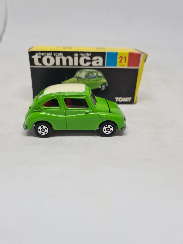 Tomica # 21 Fuji Subaru 360 (Green) Made in Japan 1:50 Scale New In Box Vintage  - Image 4 of 4