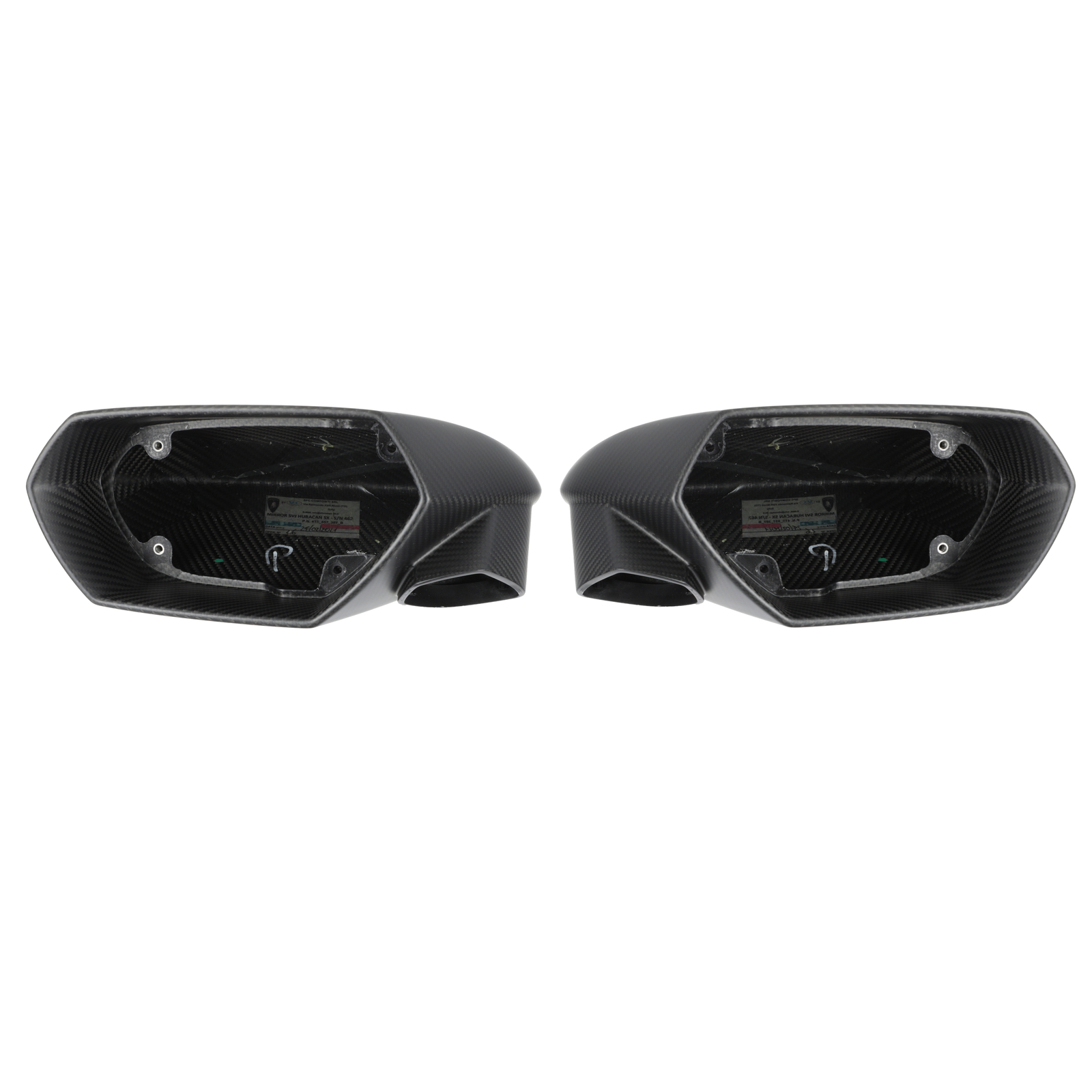 GENUINE LAMBORGHINI Huracan Carbon Fiber Side View Mirror Caps Matte 4T0898820K