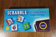 Scrabble for Juniors Crossword Game for Children 1958 Selchow & Righter COMPLETE
