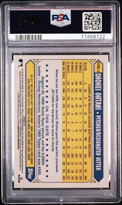 2022 Topps Chrome Shohei Ohtani #87BC2 PSA 10 1987 Topps Los