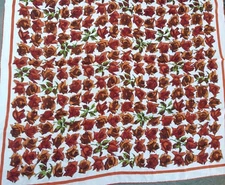 Rose print Silk handkerchief scarf head wrap 34" X 34" Excellent  Condition.