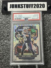 2021 Panini Prizm Mac Jones PSA 10 Silver No Huddle Variation RC Rookie #V-336
