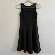 Little Black Dress Mesh Sweetheart Neckline Skater Dress size Medium