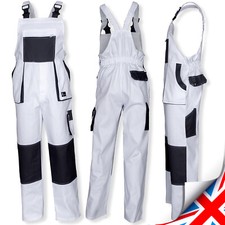Work Trousers Bib and Brace Pants Overalls Multi Pocket Painters Decorators UK
