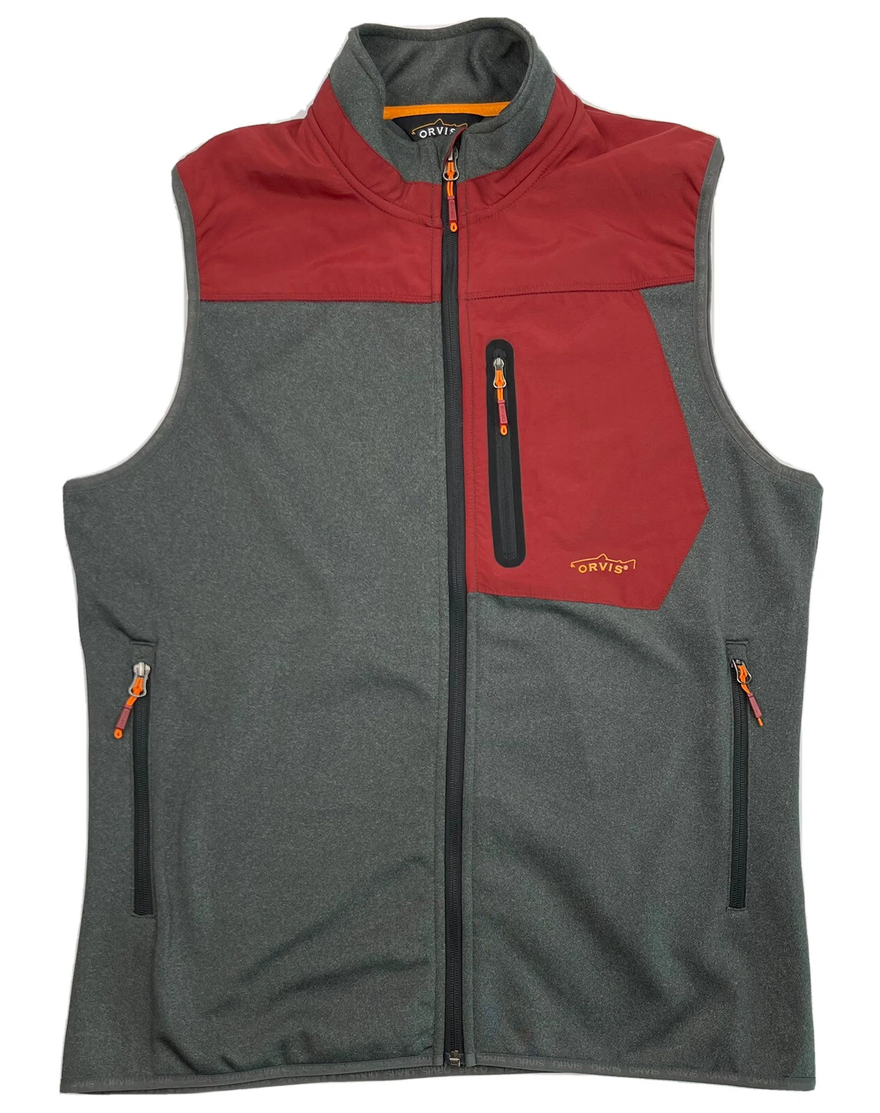 Orvis Mens Performance Vest Fishing Hiking Outdoors Jacket Full Zip Sweater M