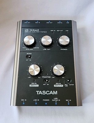 Tascam US-144MKII USB 2.0 Audio MIDI Analog Stereo Recording 1/4'' Interface