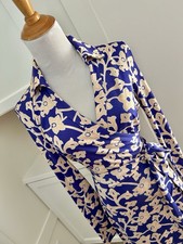 6 8 DVF Diane von Furstenberg JEANNE Burma Rose Silk Wrap Dress RARE ASO