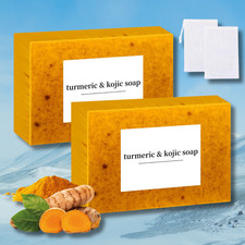 2-Pack Turmeric Glow Soap Bar - Lemon  Kojic Acid, Removing Dark Spots