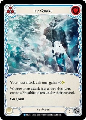 Ice Quake (Blue) - Rainbow Foil - 1st Edition Lightly Played Tales of Aria Flesh