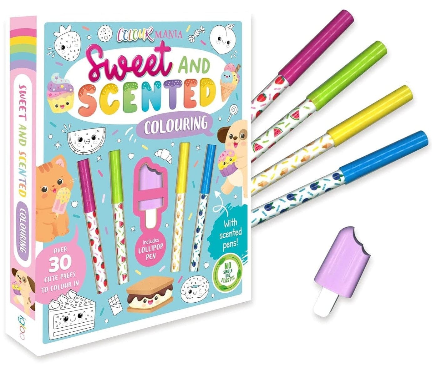 Sweet and Scented Colouring Book With Scented Pens - Paperback
