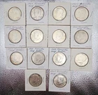 90% Silver 1964 Kennedy Half Dollars Lot Of 14 Various Years