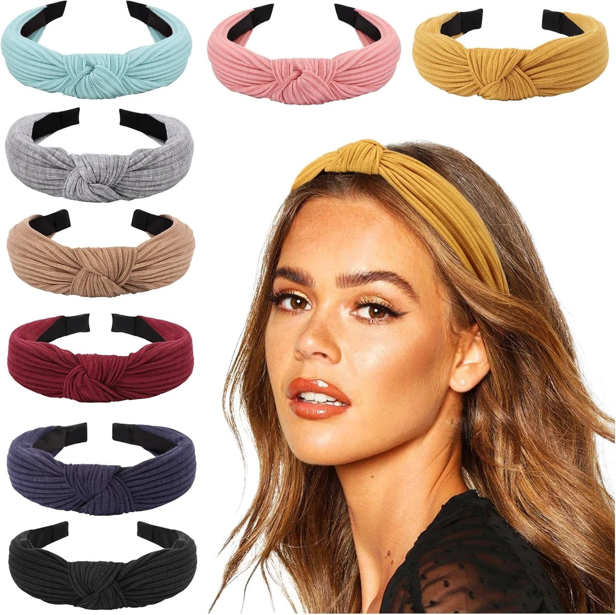 DRESHOW Cerchietti Intrecciati per Donna Velluto Cerchietto Elastico Criss Cross Accessori per Capelli
