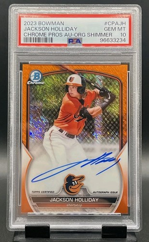 Jackson Holliday Orange Shimmer Auto /25 PSA 10 2023 Bowman Chrome🔥