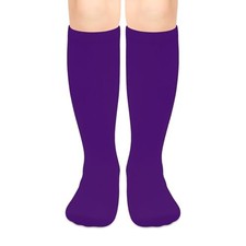 1 Pack Toddler Kids Youth Soccer Socks Girls Boys 3-6 Years Pure Purple